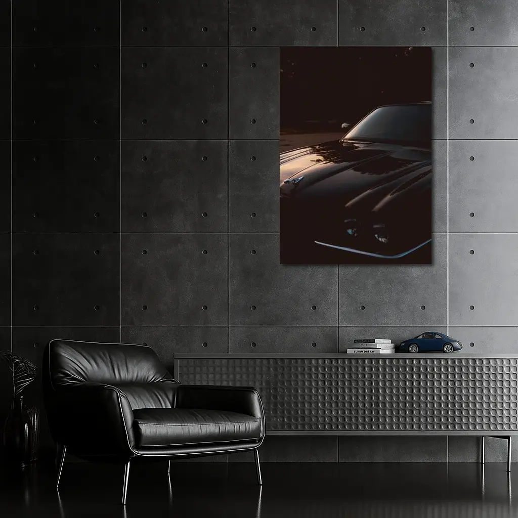 Black Chevrolet Corvette Classic Muscle Car – Wall Art