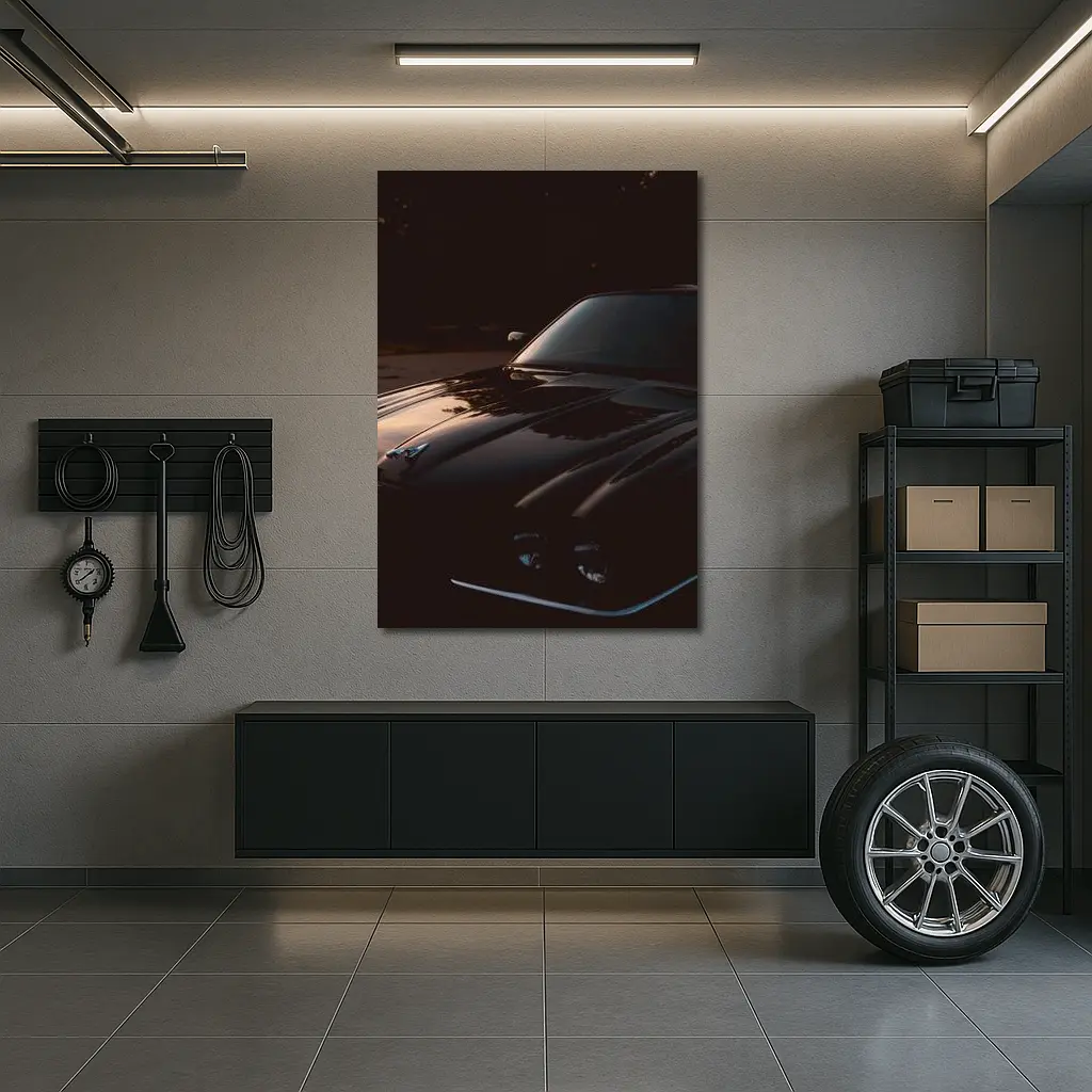 Black Chevrolet Corvette Classic Muscle Car – Wall Art