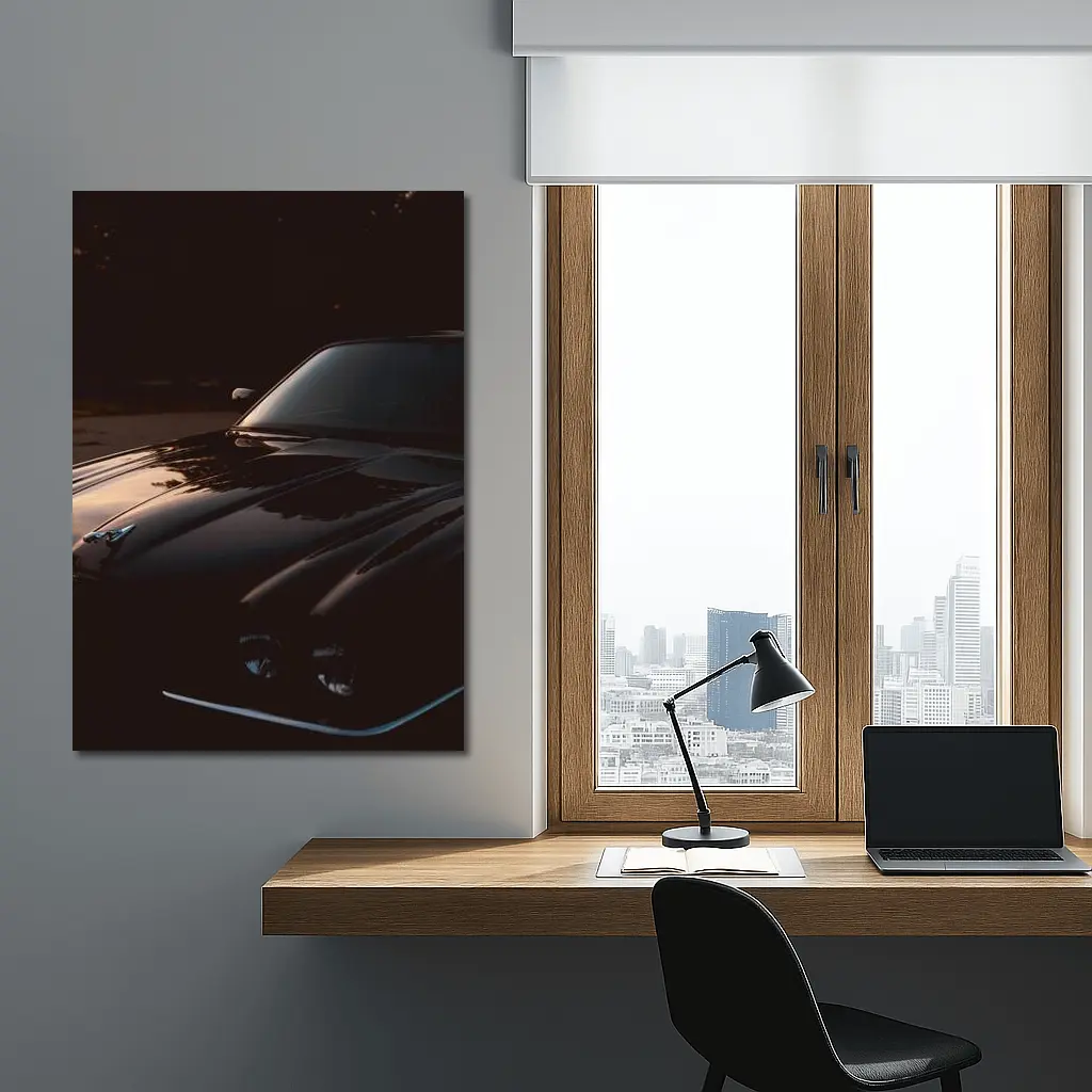 Black Chevrolet Corvette Classic Muscle Car – Wall Art