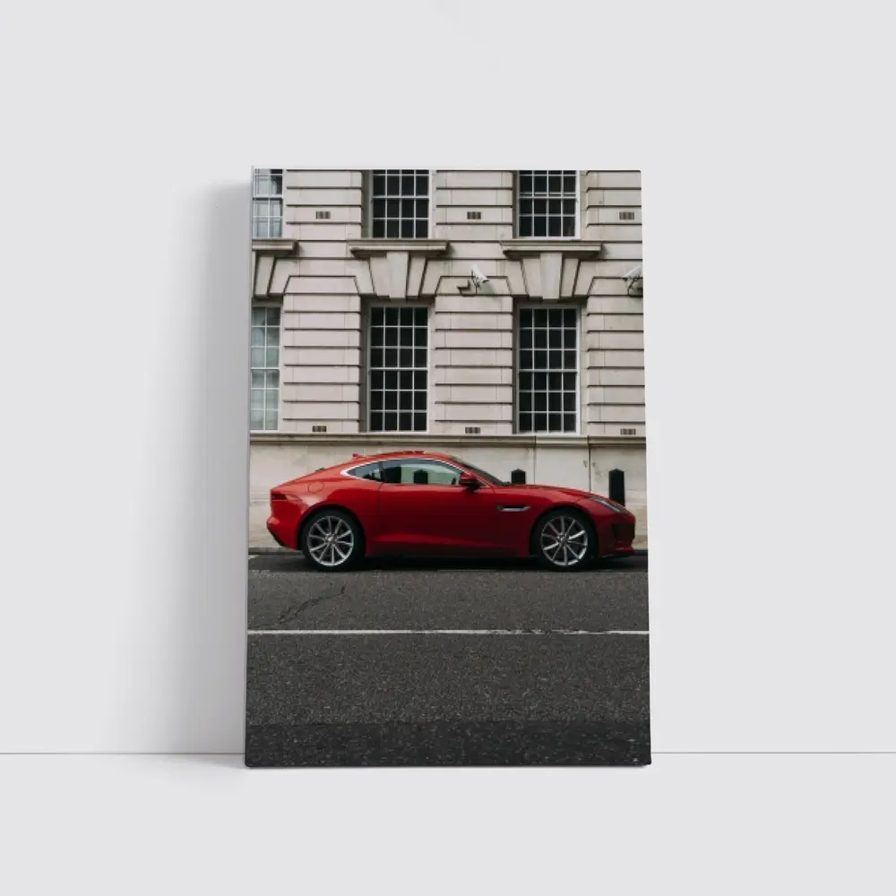 Red Jaguar F-Type Coupe London Street – Wall Art