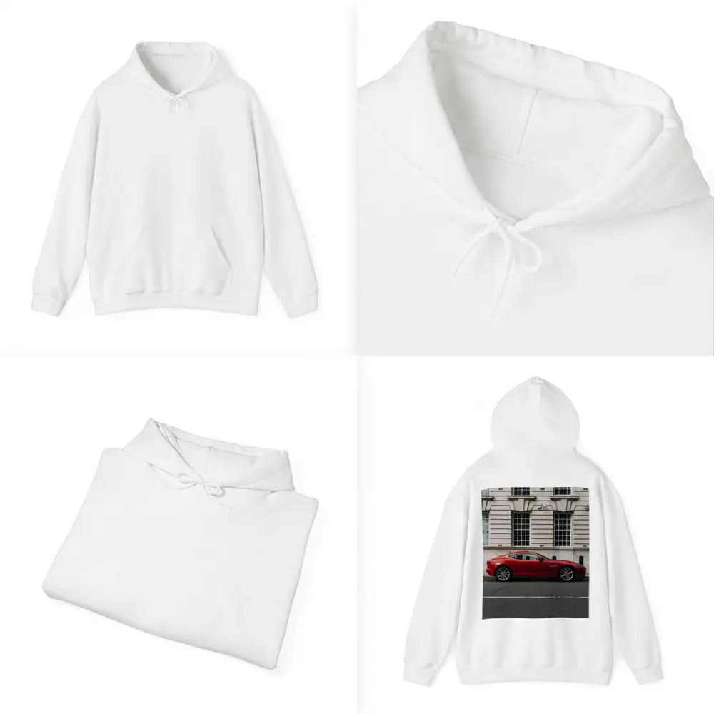 Red Jaguar F-Type Coupe London Street – Hoodies