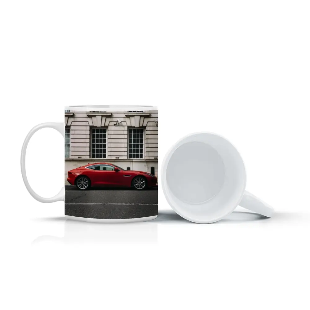 Red Jaguar F-Type Coupe London Street – Mugs