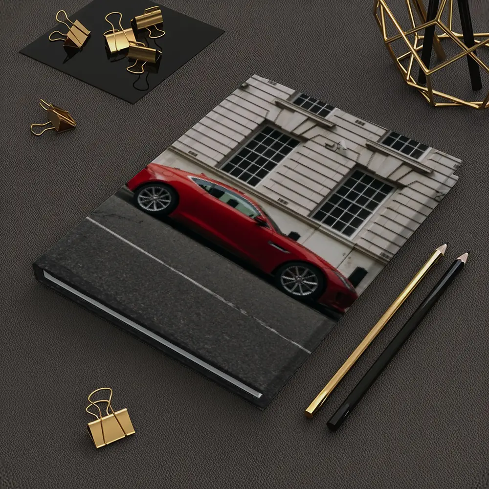 Red Jaguar F-Type Coupe London Street – Notebooks