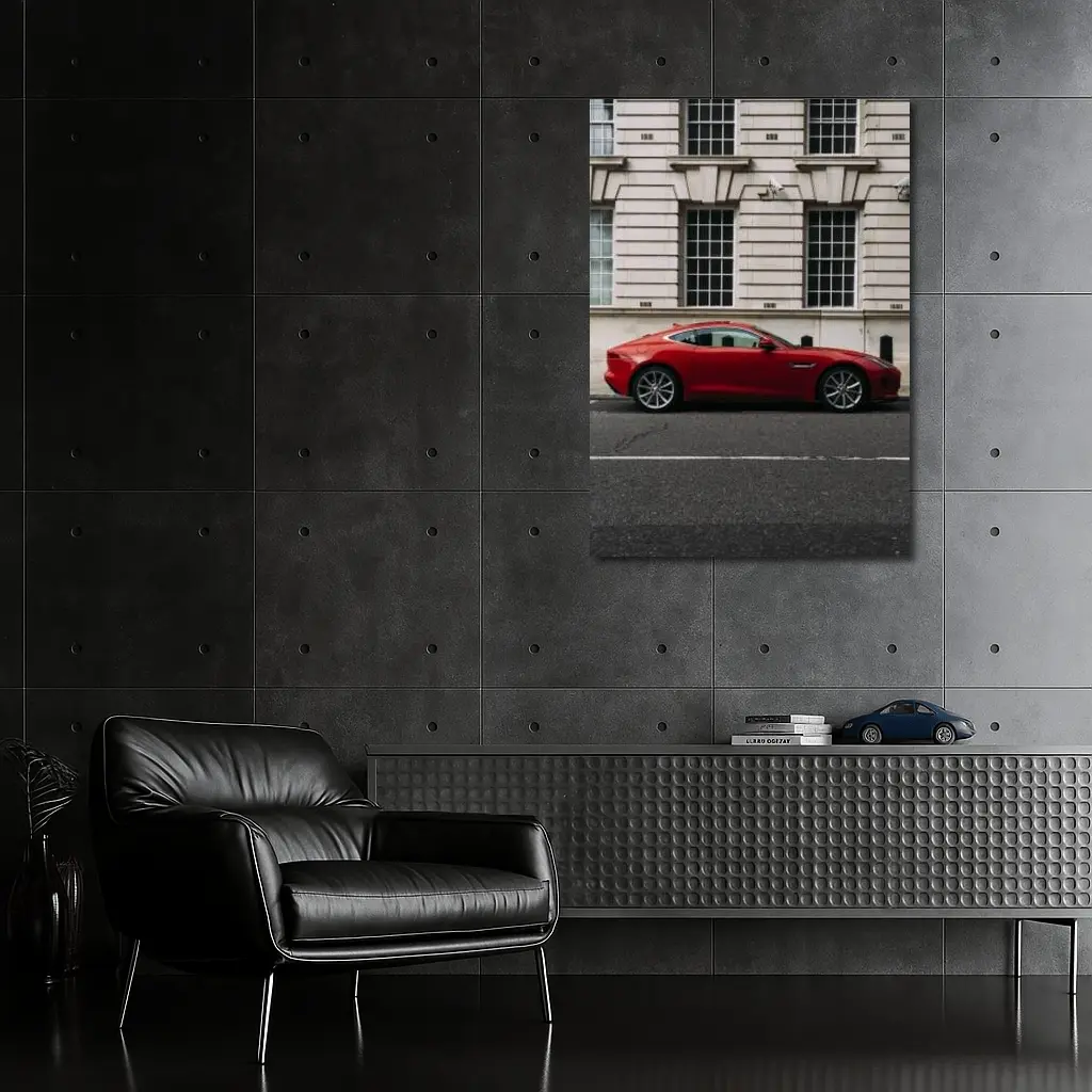Red Jaguar F-Type Coupe London Street – Wall Art