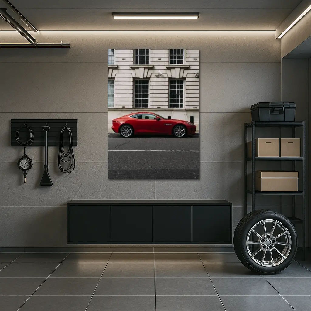 Red Jaguar F-Type Coupe London Street – Wall Art
