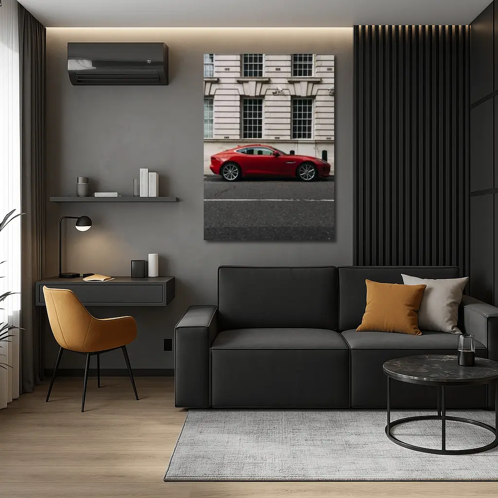 Red Jaguar F-Type Coupe London Street – Wall Art