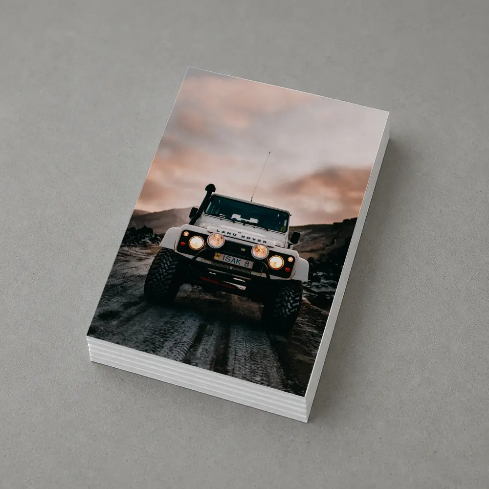 Land Rover Defender White Off Road Trail – Postcards