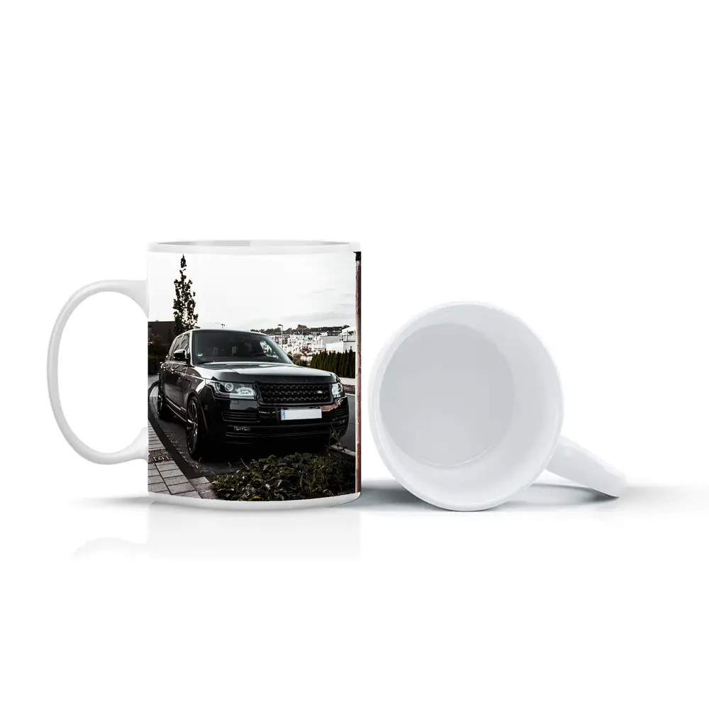 Black Range Rover Parked Residential Street – Mugs