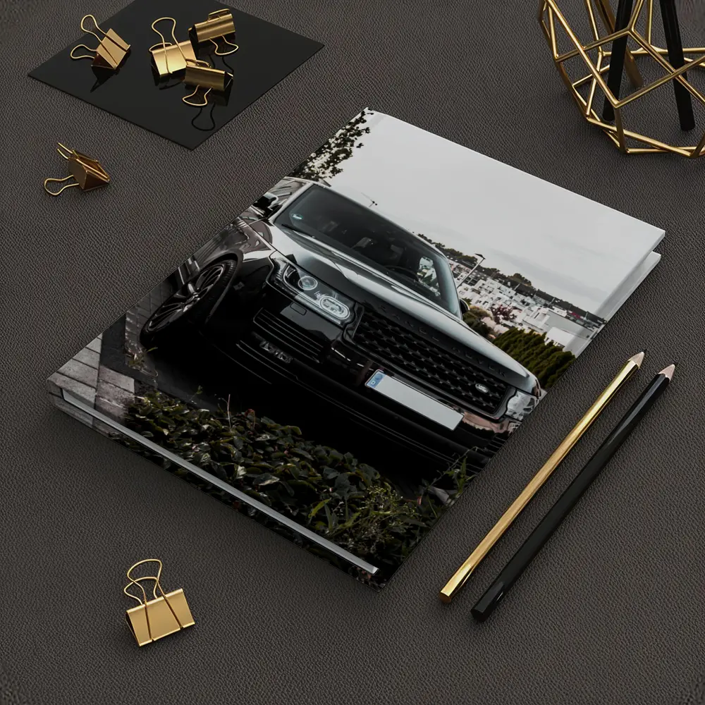 Black Range Rover Parked Residential Street – Notebooks