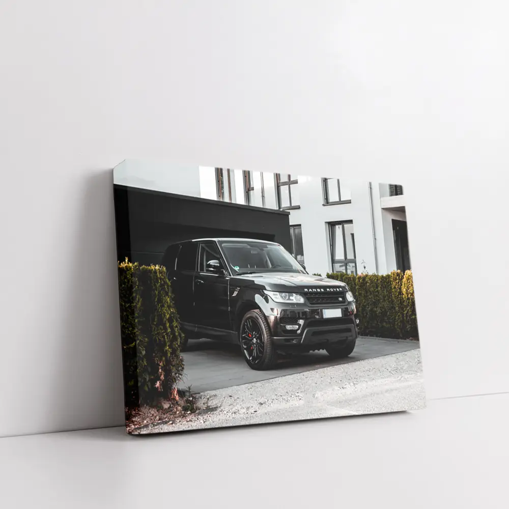 Black Range Rover Sport Parked Outside House – Wall Art