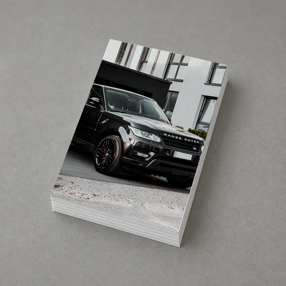 Black Range Rover Sport Parked Outside House – Postcards