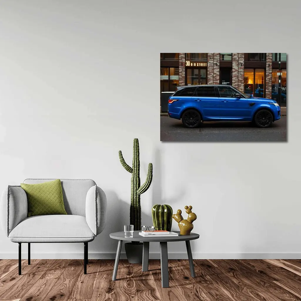 Range Rover Sport Blue City Street – Wall Art