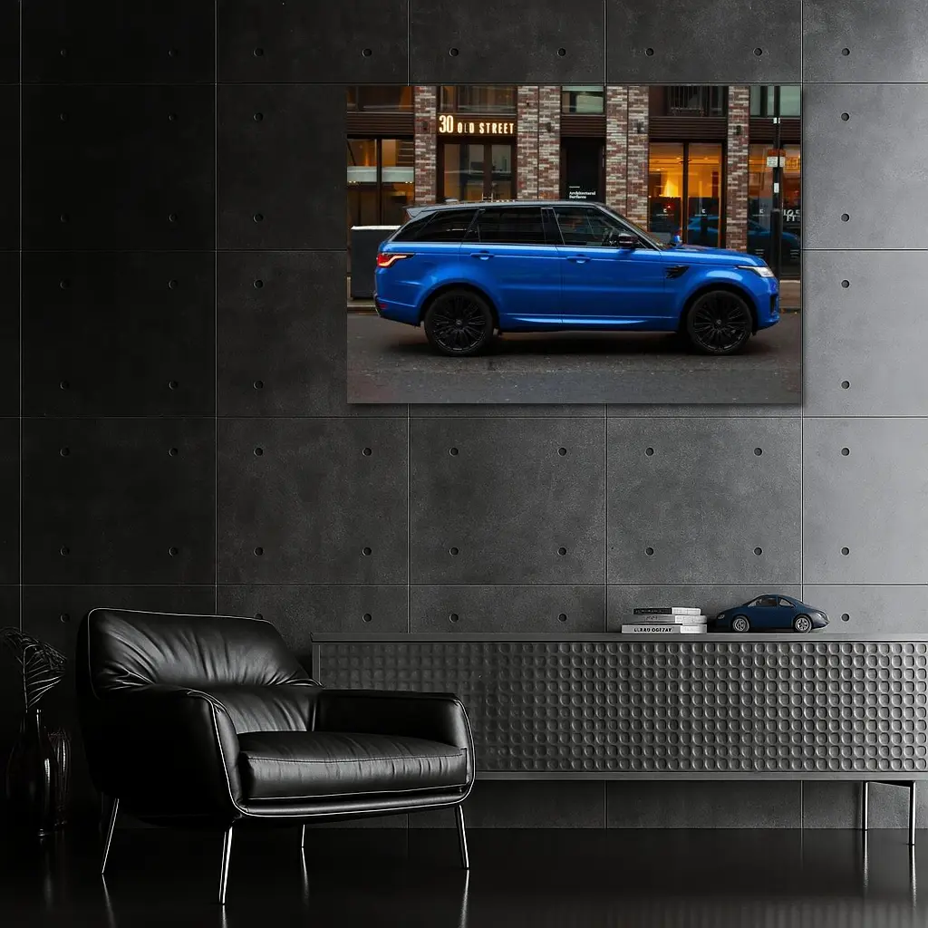Range Rover Sport Blue City Street – Wall Art