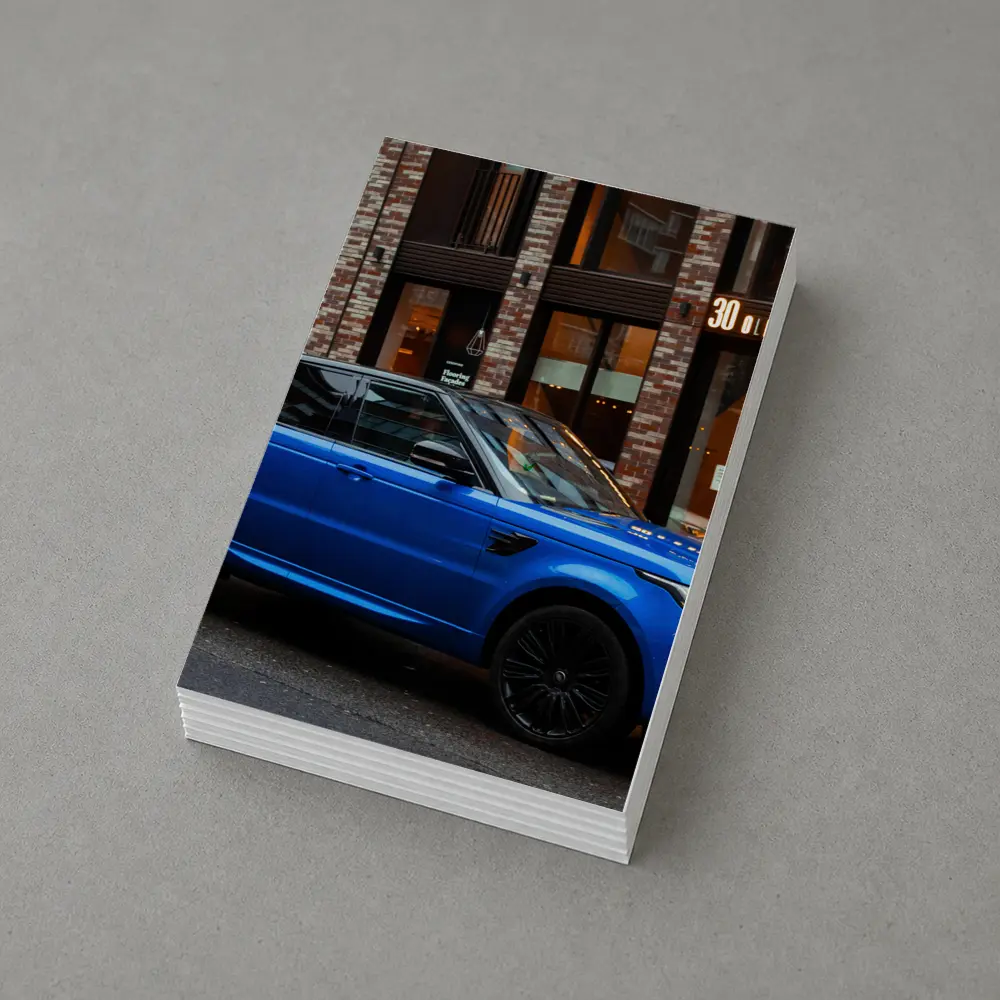 Range Rover Sport Blue Urban Street Scene – Postcards