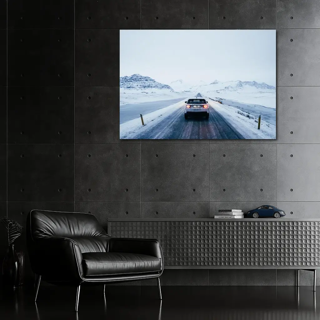 Land Rover Discovery Snowy Mountain Road – Wall Art