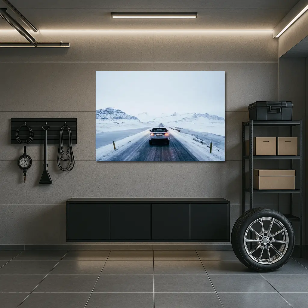 Land Rover Discovery Snowy Mountain Road – Wall Art