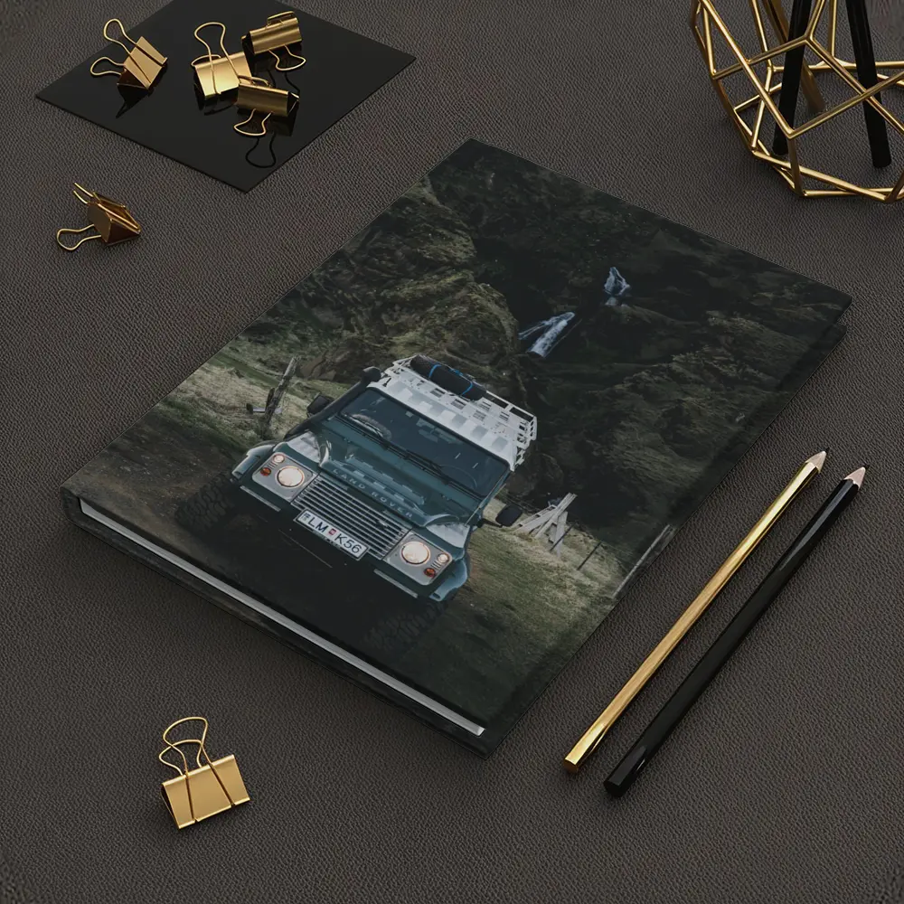 Land Rover Defender Dark Canyon Waterfall – Notebooks