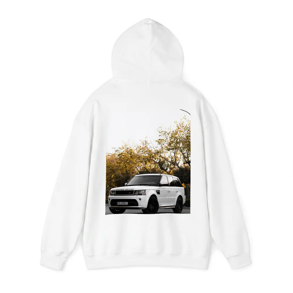 Range Rover Sport White SUV Autumn Trees – Hoodies