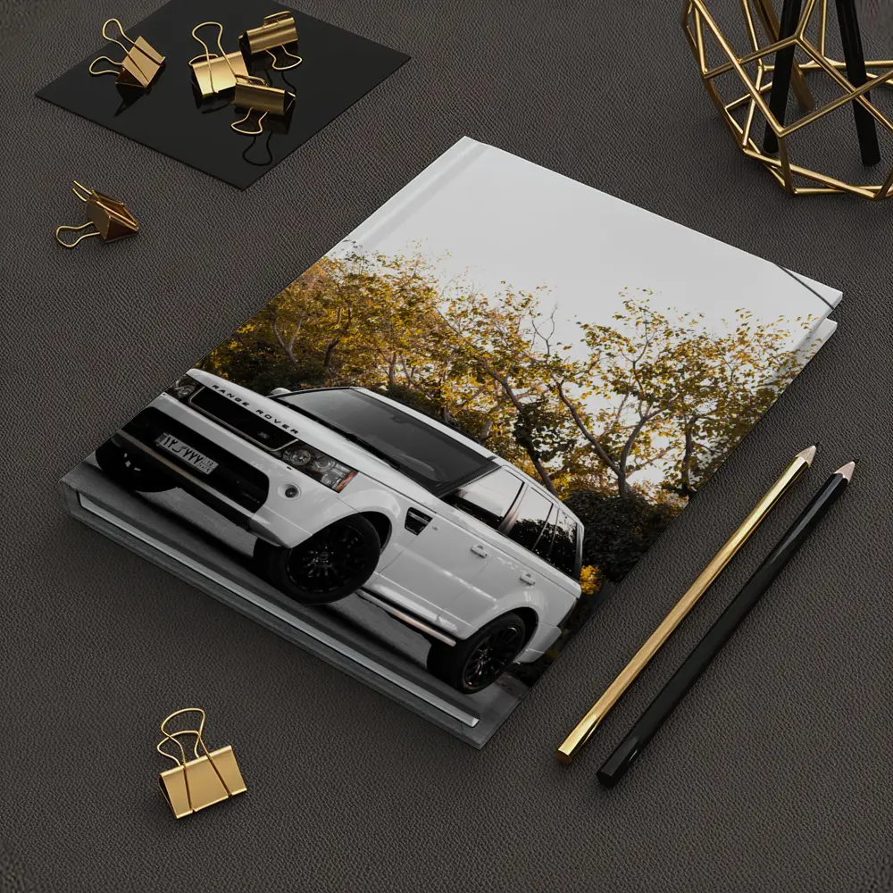 Range Rover Sport White SUV Autumn Trees – Notebooks