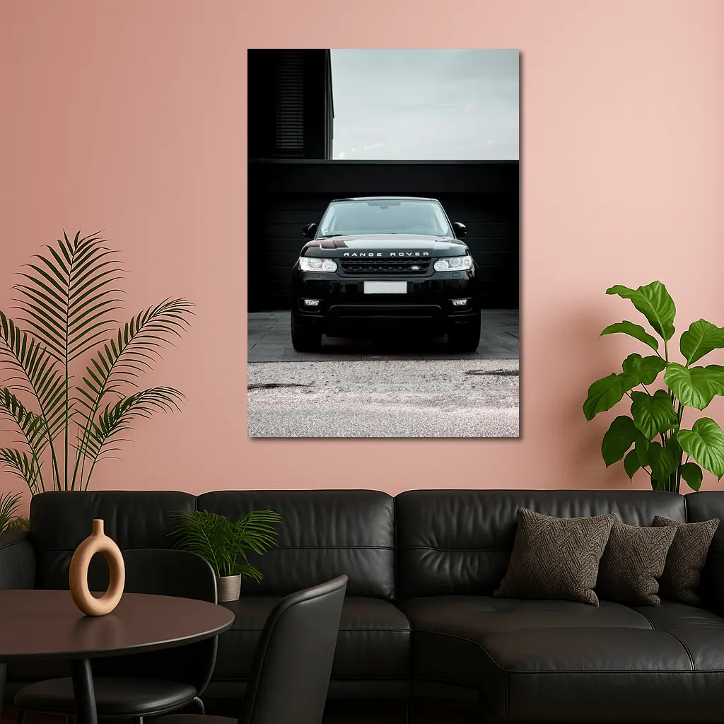 Black Range Rover Sport Front View – Wall Art