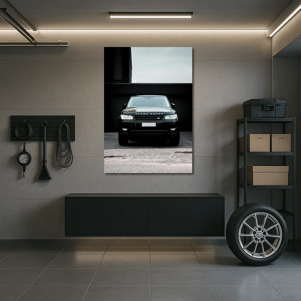Black Range Rover Sport Front View – Wall Art