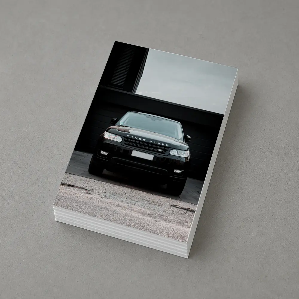 Black Range Rover Sport Front View – Postcards