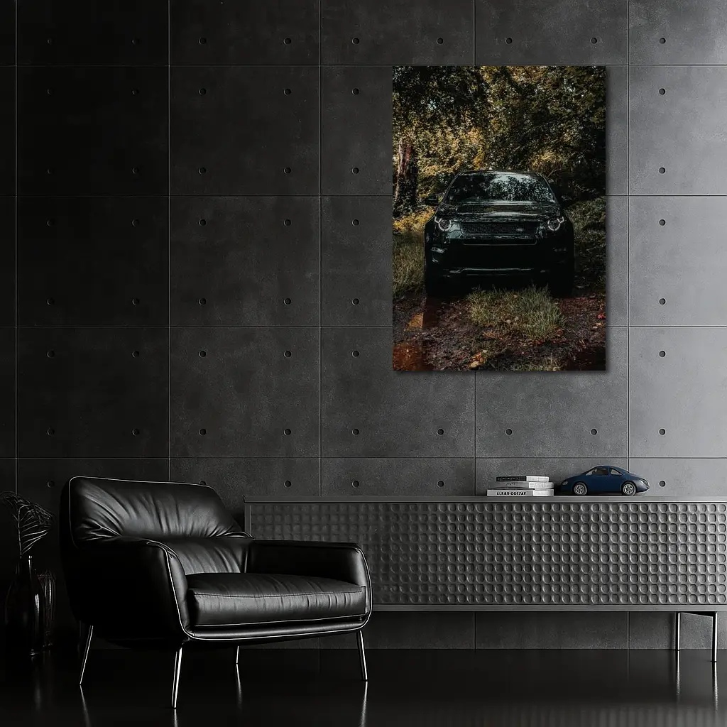 Black Land Rover Discovery Forest Trail – Wall Art