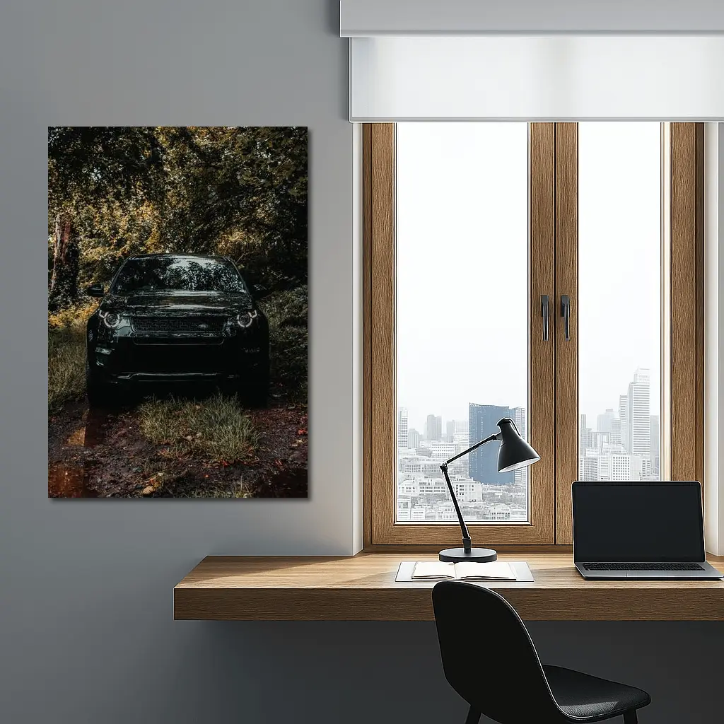 Black Land Rover Discovery Forest Trail – Wall Art