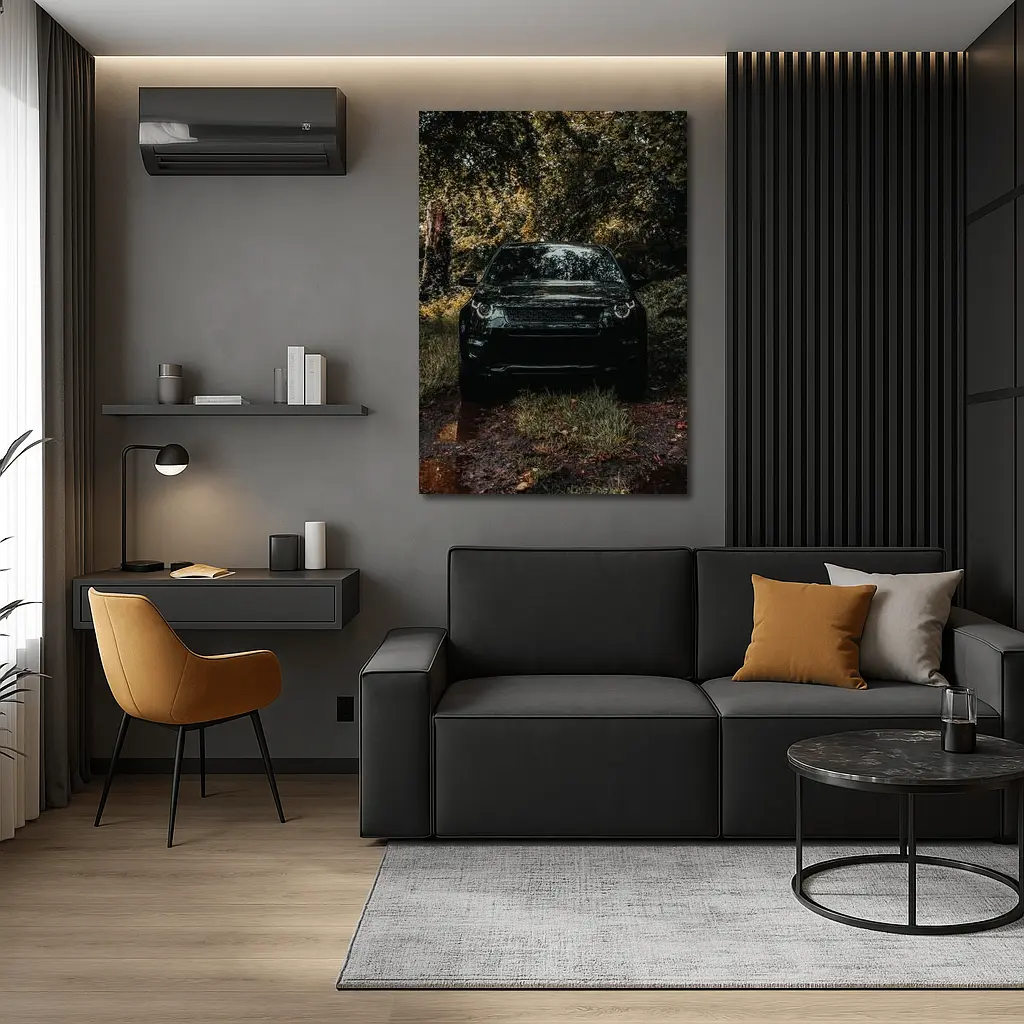 Black Land Rover Discovery Forest Trail – Wall Art