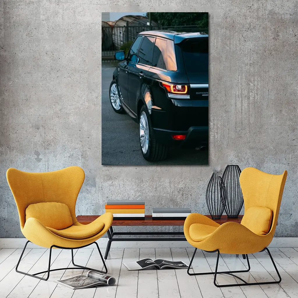 Range Rover Sport Black SUV Parking Lot – Wall Art