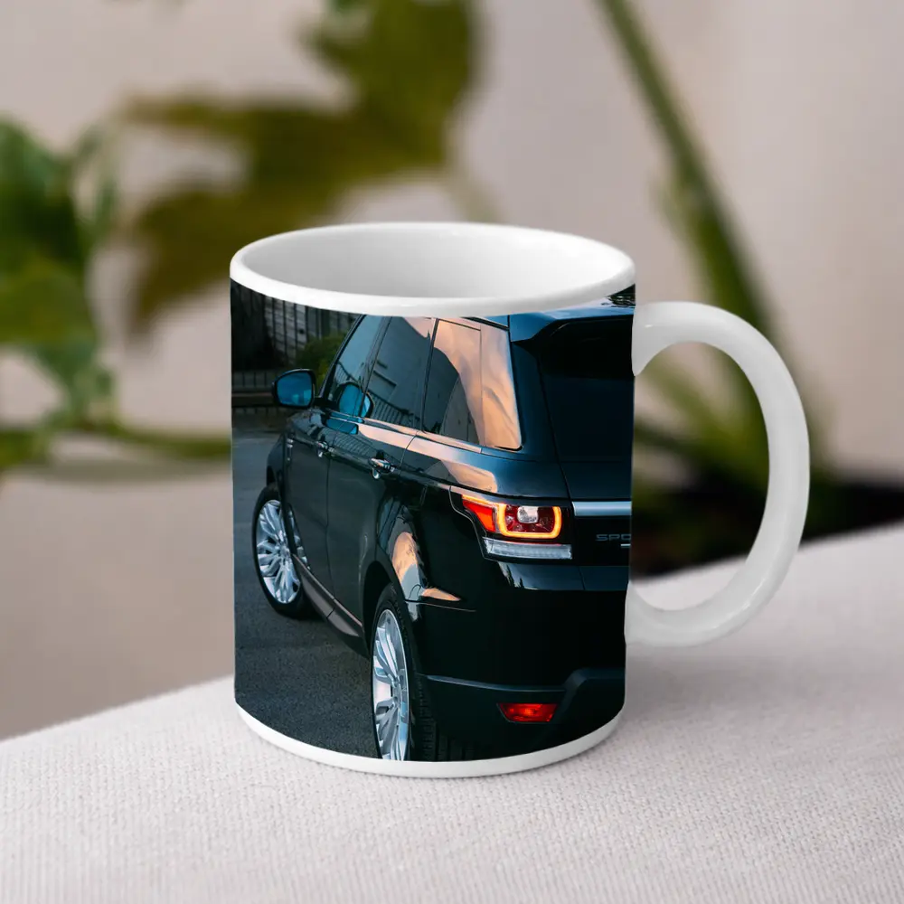 Range Rover Sport Black SUV Parking Lot – Mugs