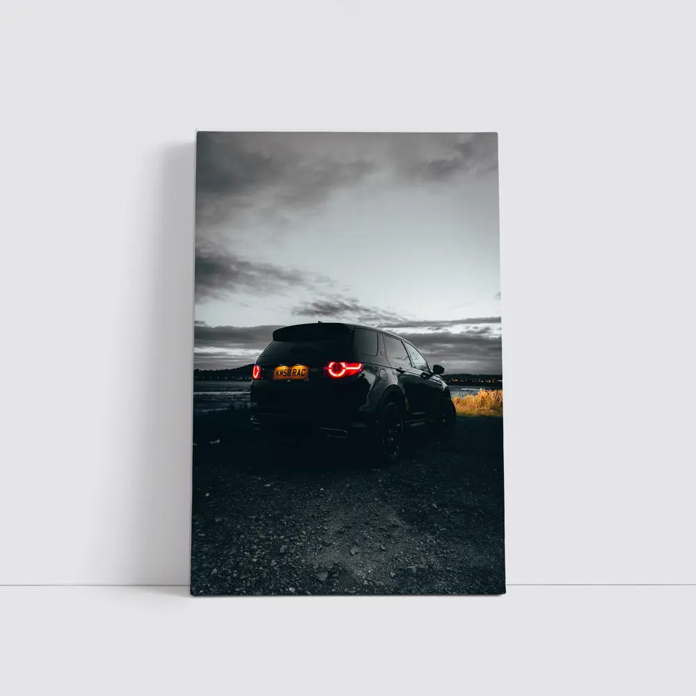 Black Land Rover Discovery Moody Dusk Sky – Wall Art