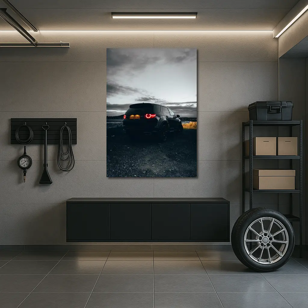 Black Land Rover Discovery Moody Dusk Sky – Wall Art