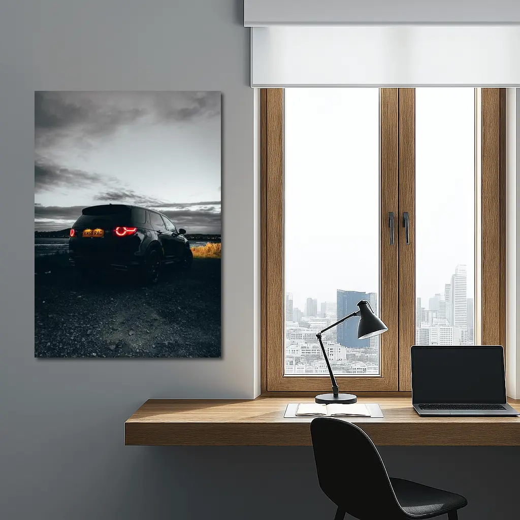 Black Land Rover Discovery Moody Dusk Sky – Wall Art