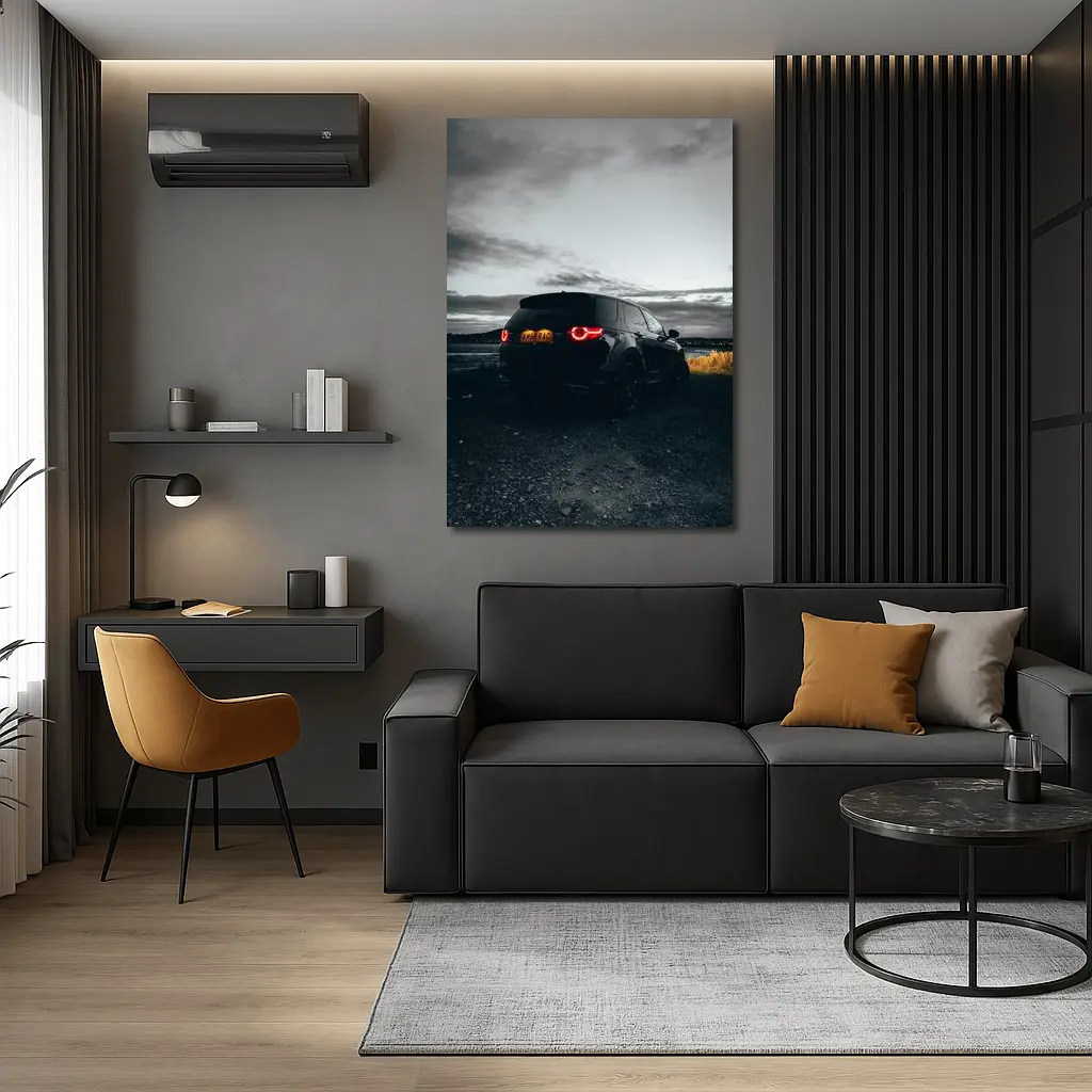 Black Land Rover Discovery Moody Dusk Sky – Wall Art