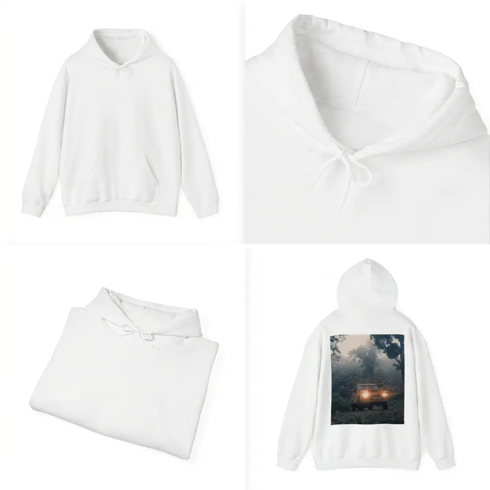 Land Rover Defender Misty Jungle Forest Trail – Hoodies
