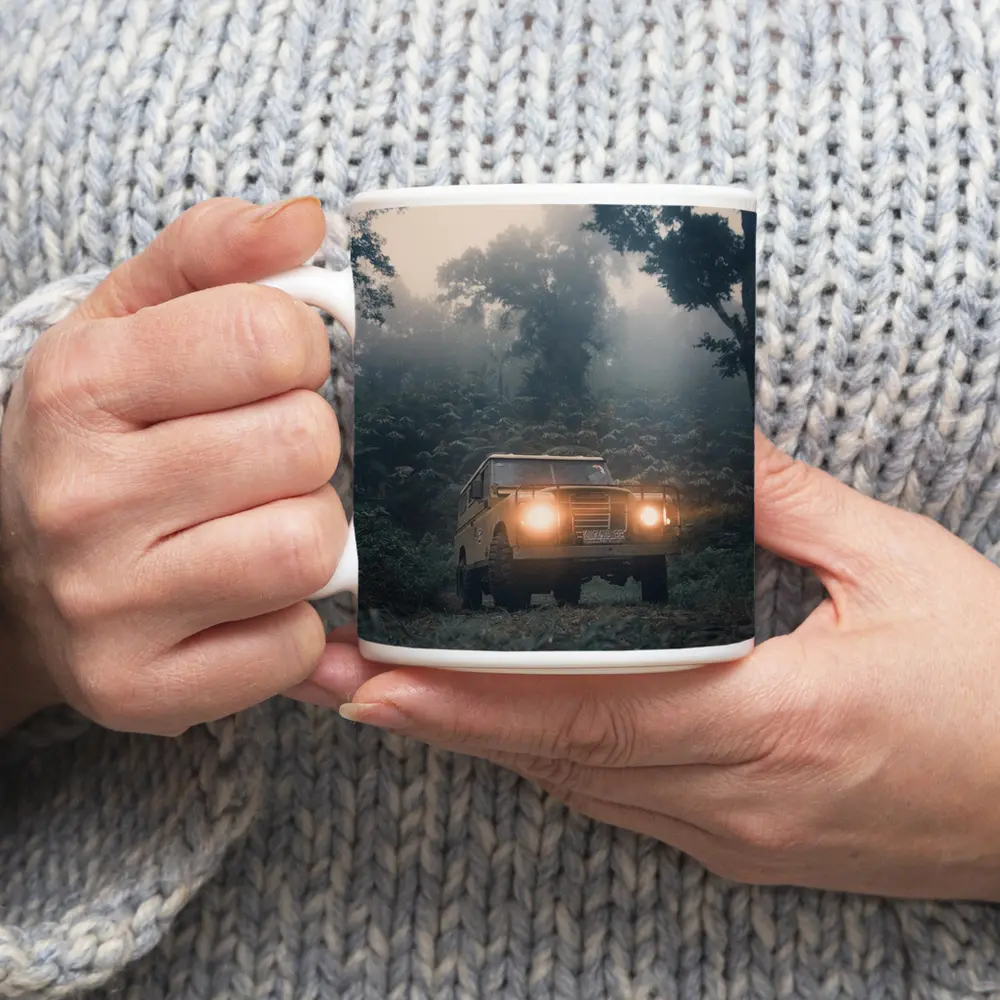 Land Rover Defender Misty Jungle Forest Trail – Mugs