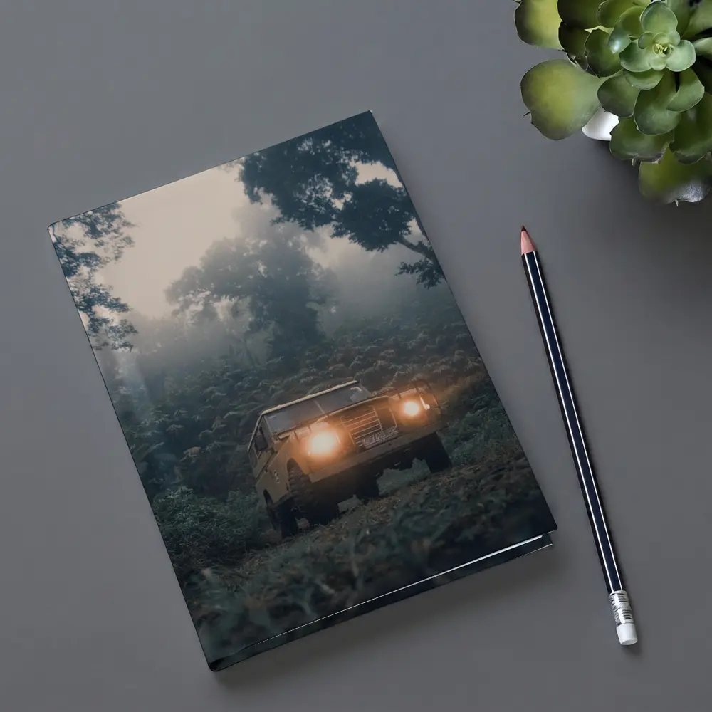 Land Rover Defender Misty Jungle Forest Trail – Notebooks