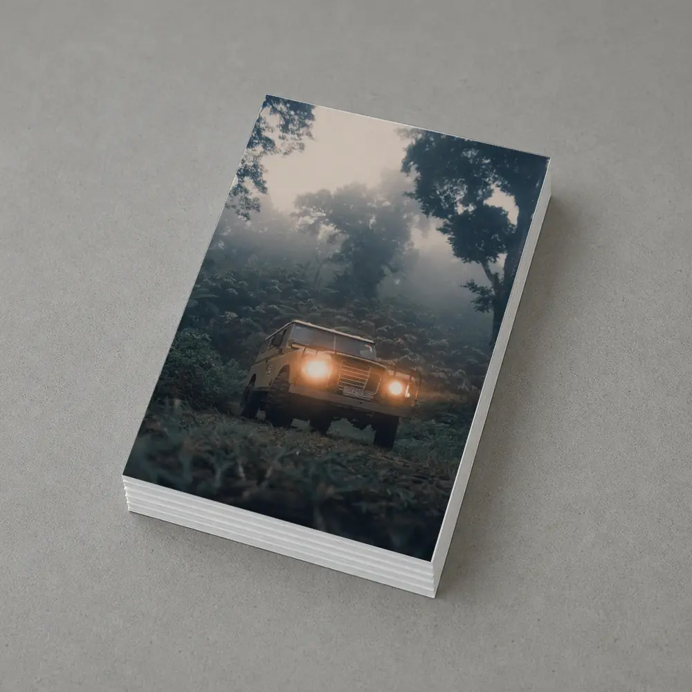 Land Rover Defender Misty Jungle Forest Trail – Postcards