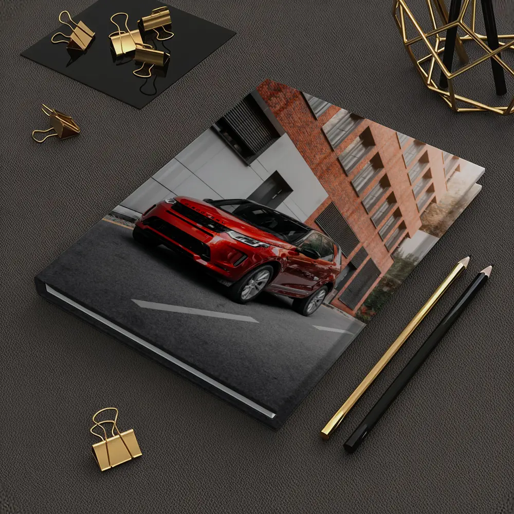 Red Land Rover Discovery Urban Street Scene – Notebooks