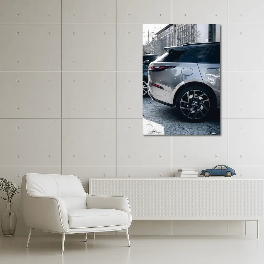 Range Rover Velar Silver SUV Urban Street – Wall Art