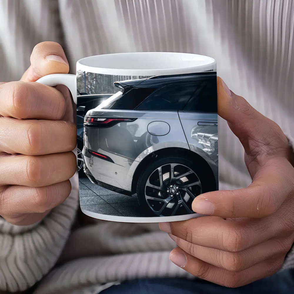 Range Rover Velar Silver SUV Urban Street – Mugs