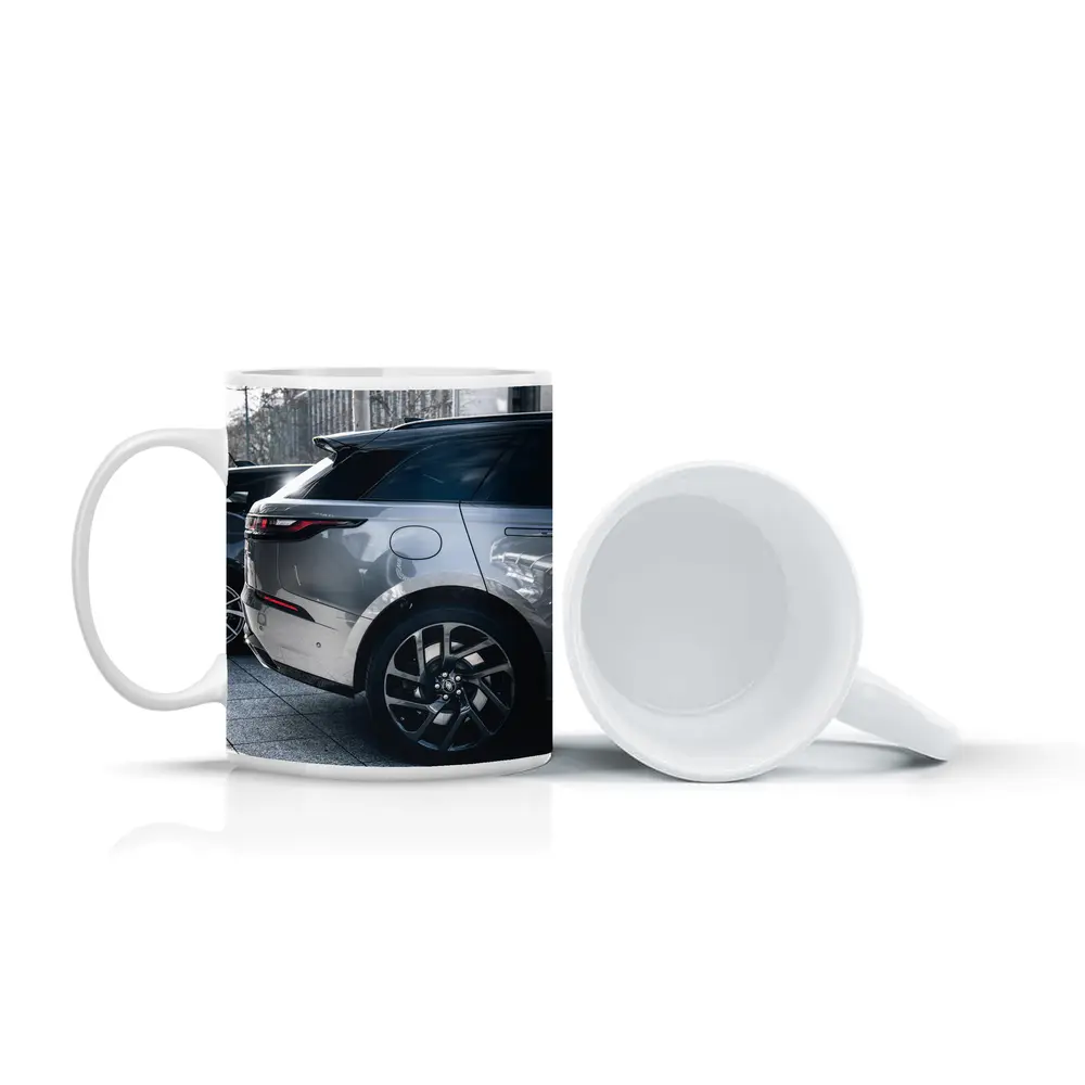 Range Rover Velar Silver SUV Urban Street – Mugs