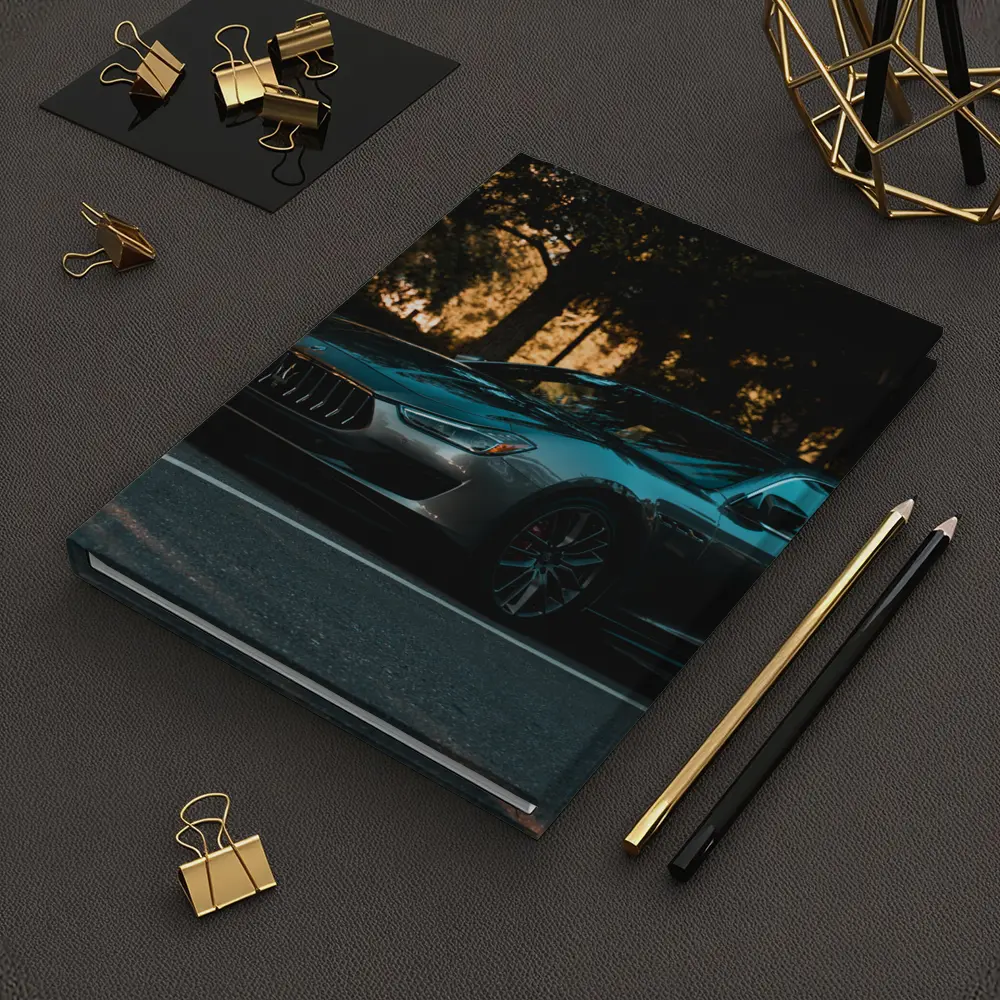 Maserati Ghibli Parked Under Evening Trees – Notebooks