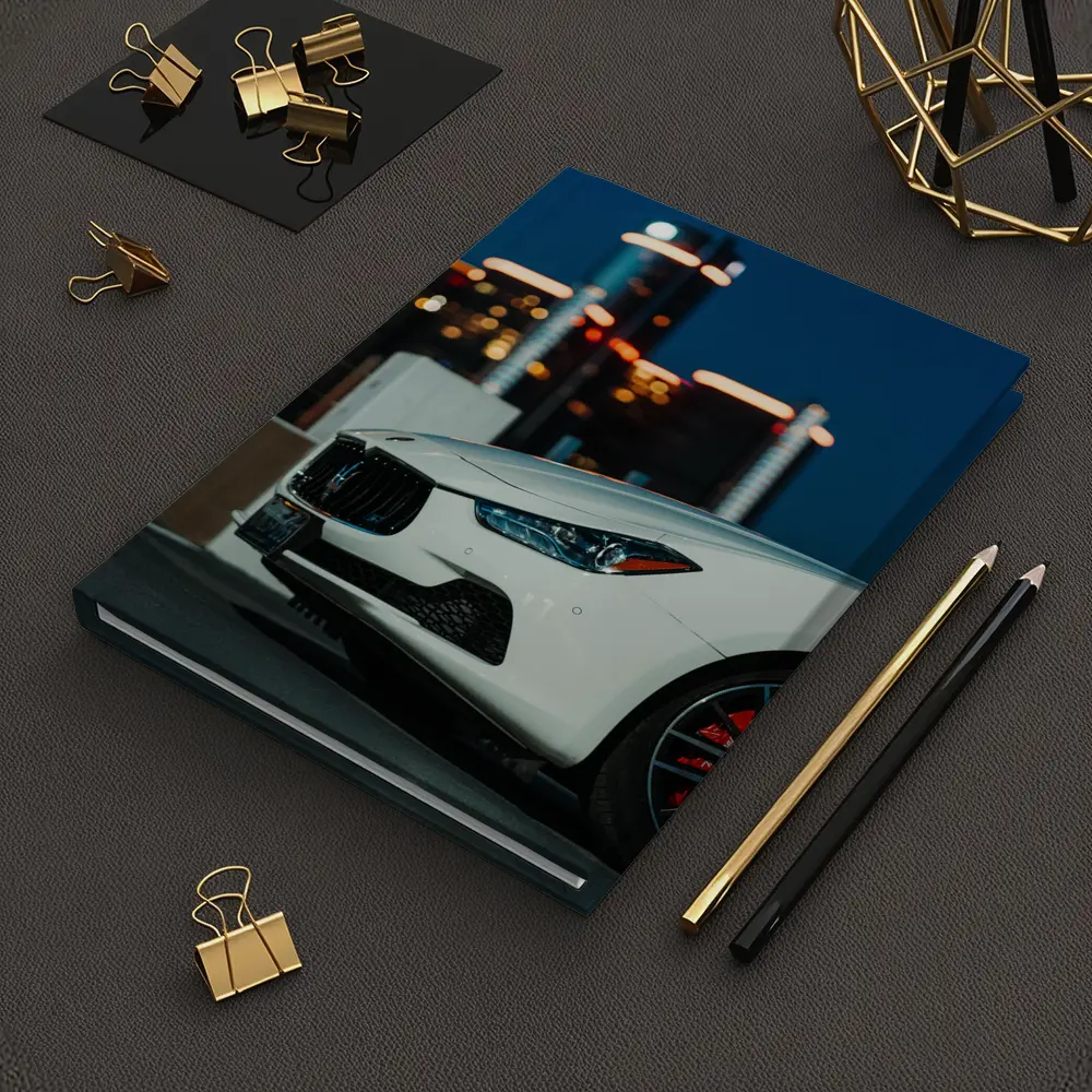 Maserati Ghibli White City Night Background – Notebooks