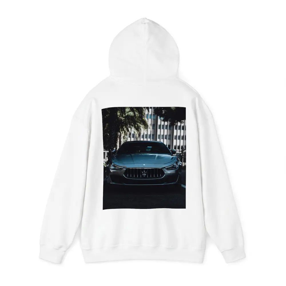 Maserati Ghibli Front View Urban Street – Hoodies