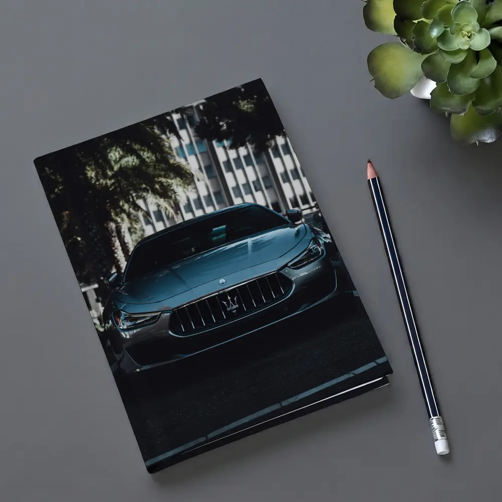 Maserati Ghibli Front View Urban Street – Notebooks