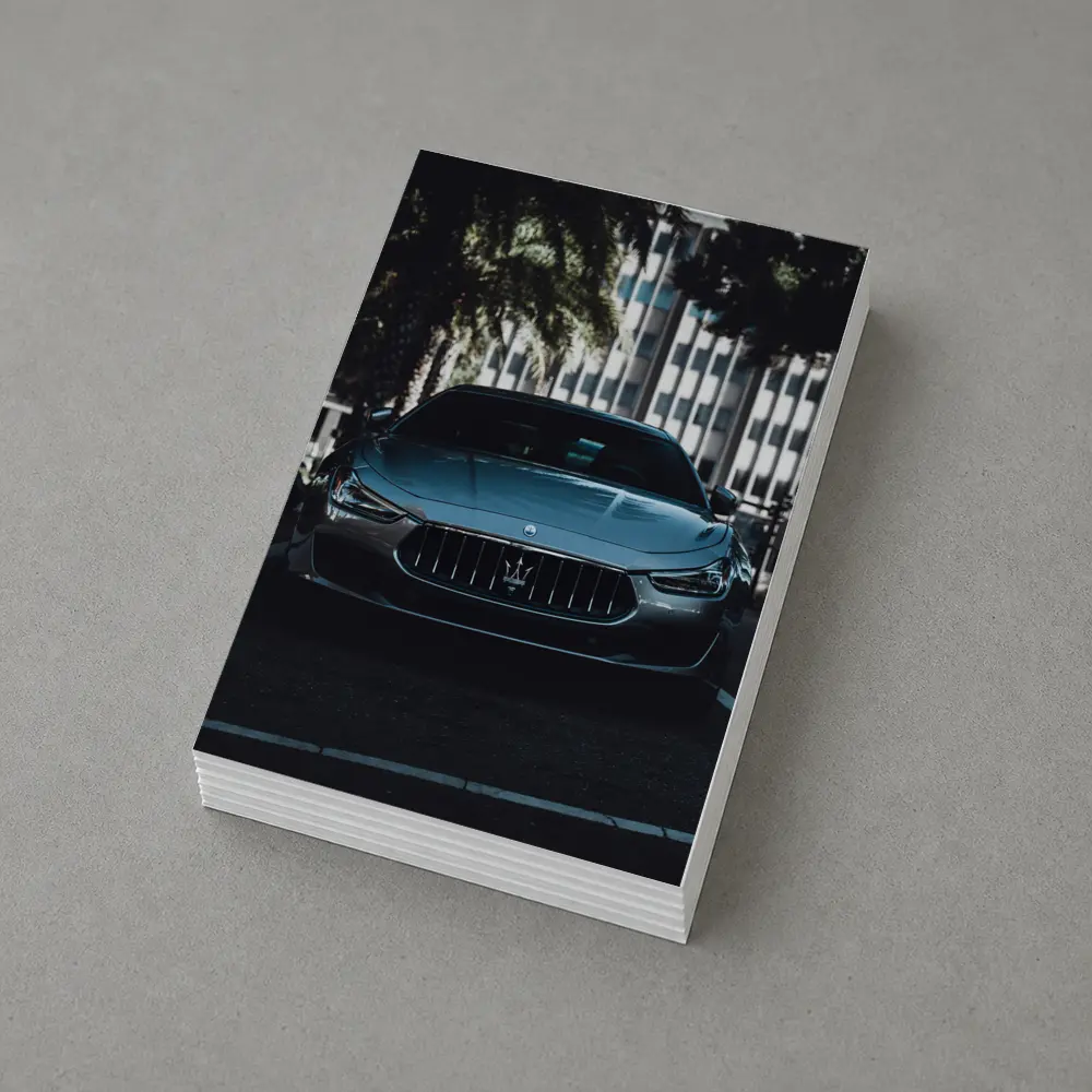 Maserati Ghibli Front View Urban Street – Postcards