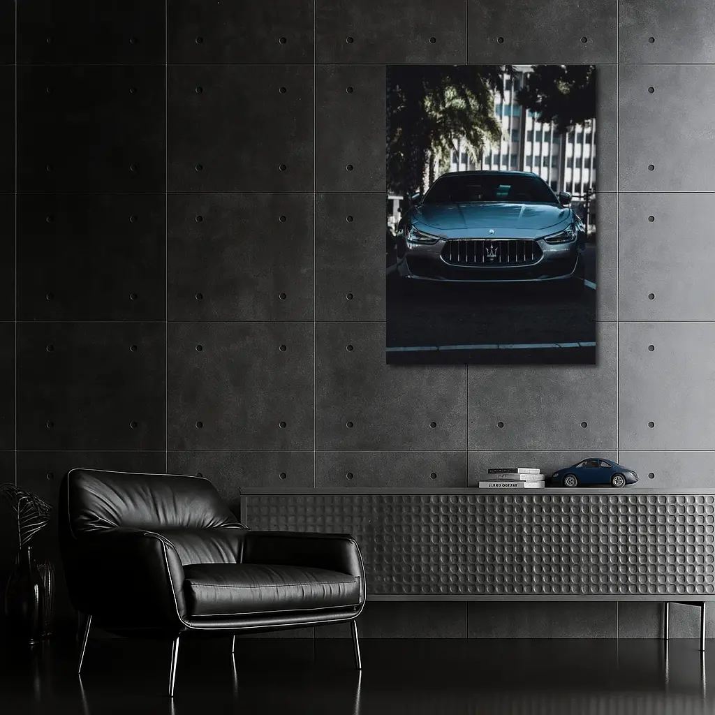 Maserati Ghibli Front View Urban Street – Wall Art