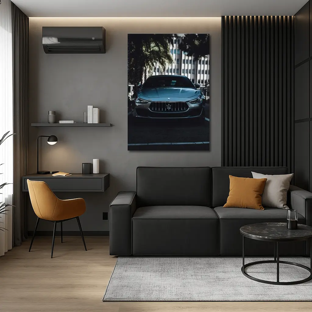 Maserati Ghibli Front View Urban Street – Wall Art